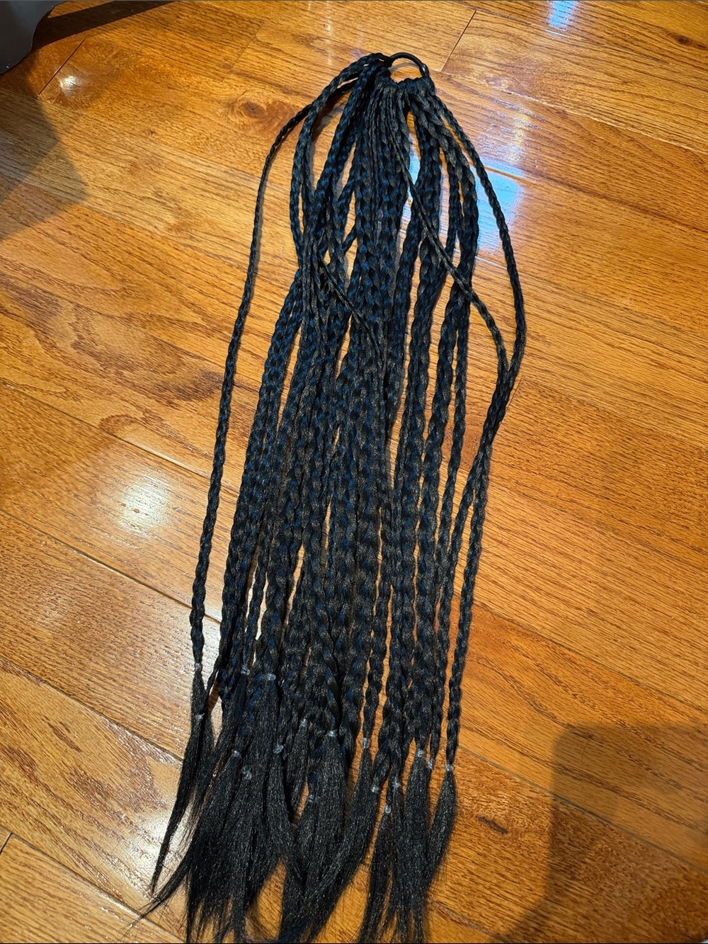Black Braided Hair Extensions - Women's Fashion Accessory